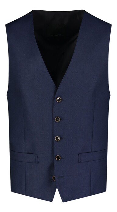 Roy Robson Reda Super 130's Classic Gilet Blauw