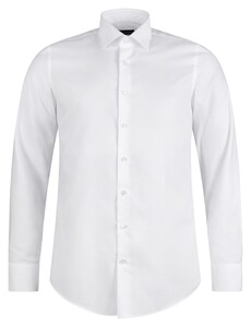 Roy Robson Slim Fine Micro Texture Mélange Overhemd Wit