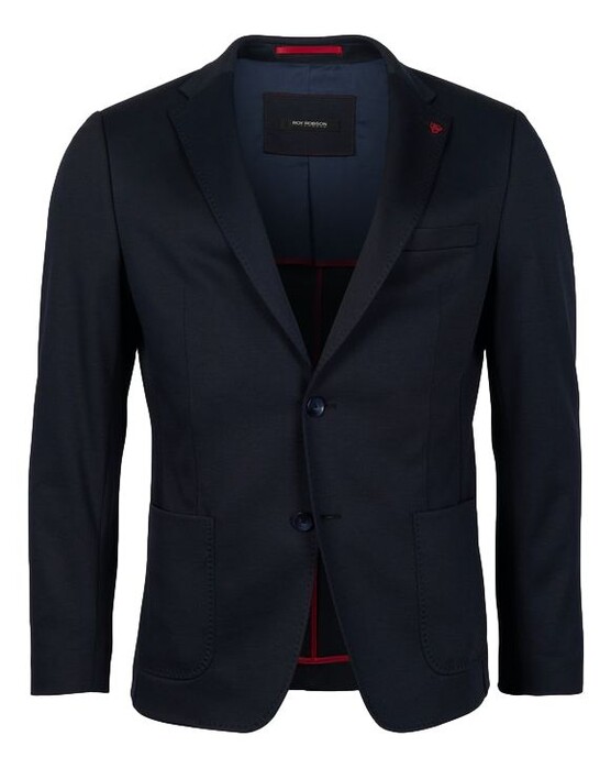 Roy Robson Slim Fit Jersey Colbert Donker Blauw