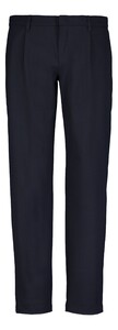 Roy Robson Slim Fit Stretch Pleated Broek Donker Blauw