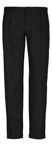 Roy Robson Slim Fit Stretch Pleated Broek Zwart