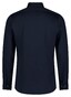 Roy Robson Slim Uni Color Cotton Tone on Tone Buttons Overhemd Navy