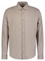Roy Robson Solid Color Cotton Button-Down Tonal Buttons Overhemd Bruin