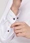 Roy Robson Solid Color Cotton Contrast Buttons Overhemd Wit