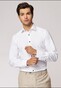 Roy Robson Solid Color Cotton Subtle Stretch Dark Contrast Buttons Overhemd Wit