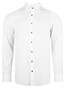 Roy Robson Solid Color Cotton Subtle Stretch Dark Contrast Buttons Overhemd Wit
