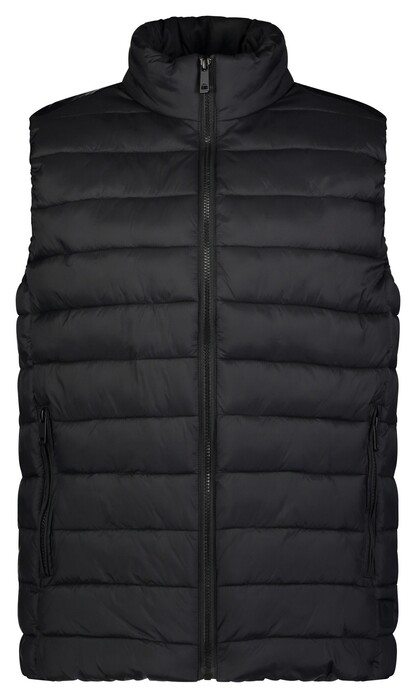 Roy Robson Solid Color High Zip Closure Body-Warmer Zwart