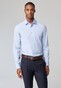 Roy Robson Solid Color White Buttons Cotton Subtle Stretch Overhemd Licht Blauw