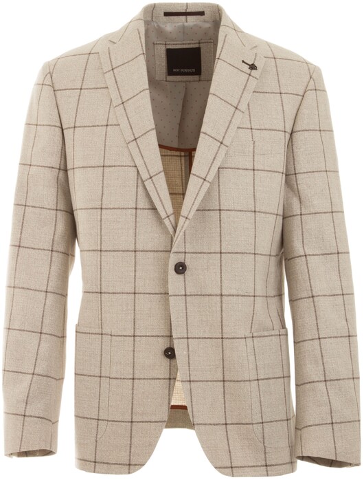 Roy Robson Structured Solid Check Colbert Zand