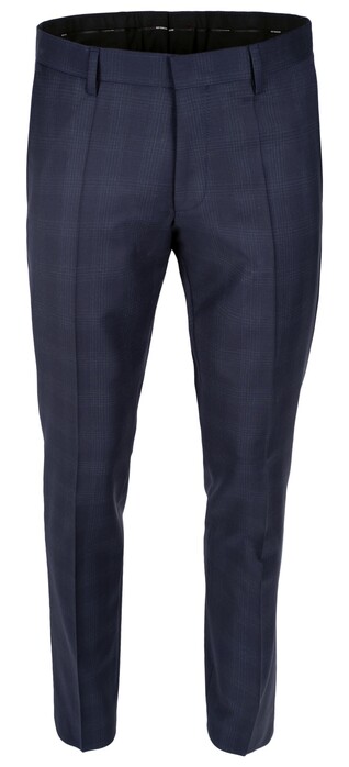 Roy Robson Subtle Check Virgin Wool Broek Donker Blauw