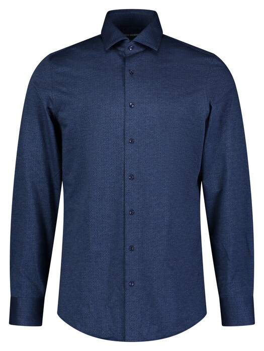 Roy Robson Subtle Dot Pattern Overhemd Donker Blauw