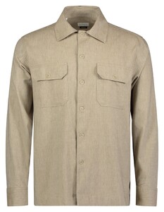 Roy Robson Tone on Tone Buttons Double Chest Pocket Overshirt Zand