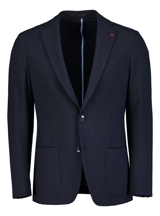 Roy Robson Uni Color Slim Fit Stretch Colbert Donker Blauw