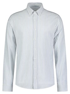 Roy Robson Vertical Stripe Cotton Button-Down Shirt Light Blue