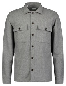 Roy Robson Warm Wool Blend Double Chest Pocket Overshirt Grey