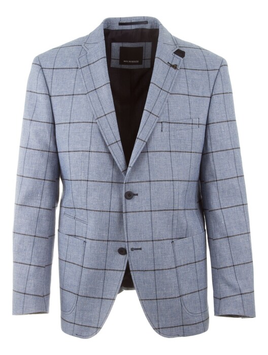 Roy Robson Windowpane Elegance Colbert Blauw
