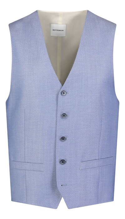 Roy Robson Wool Blend Ceremonial Gilet Licht Blauw
