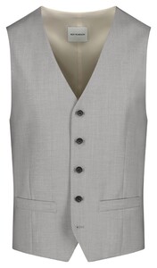 Roy Robson Wool Blend Faux-Uni Tonal Buttons Waistcoat Light Grey