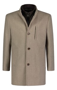 Roy Robson Wool-Look Dress Coat Jas Licht Bruin