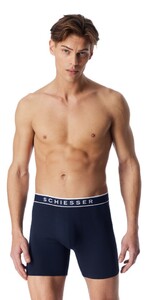 Schiesser 95/5 Long Shorts 3-Pack Ondermode Night Blue