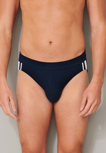 Schiesser 95/5 Rio-Slip Organic Cotton Side Stripes 3Pack Underwear Dark Evening Blue