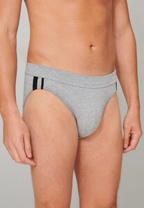 Schiesser 95/5 Rio-Slip Organic Cotton Side Stripes 3Pack Underwear Grey