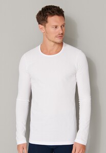 Schiesser 95/5 Shirt Organic Cotton Round Neck T-Shirt Wit