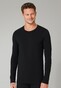 Schiesser 95/5 Shirt Organic Cotton Round Neck T-Shirt Zwart