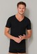 Schiesser 95/5 Shirt Short Sleeve Low V-Neck Organic Cotton 2Pack Ondermode Zwart