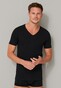 Schiesser 95/5 Shirt Short Sleeve Low V-Neck Organic Cotton 2Pack Ondermode Zwart