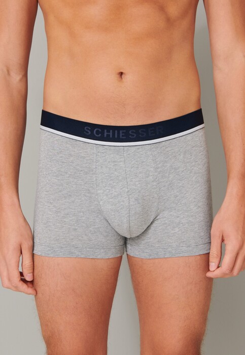 Schiesser 95/5 Shorts Organic Cotton Elastic Waistband 3Pack Ondermode Assorti Multi