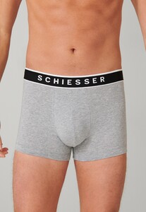 Schiesser 95/5 Shorts Organic Cotton Elastic Waistband 3Pack Underwear Grey