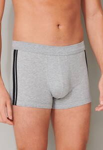 Schiesser 95/5 Shorts Organic Cotton Side Stripes 3Pack Ondermode Grijs