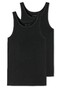 Schiesser 95/5 Singlet Organic Cotton 2Pack Ondermode Zwart