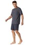 Schiesser Comfort Essentials Basic Structure Nachtmode Antraciet