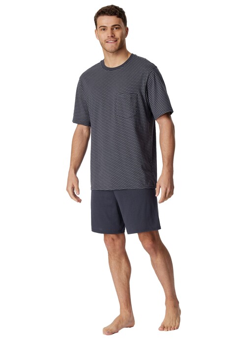 Schiesser Comfort Essentials Basic Structure Nachtmode Antraciet