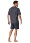 Schiesser Comfort Essentials Basic Structure Nachtmode Antraciet