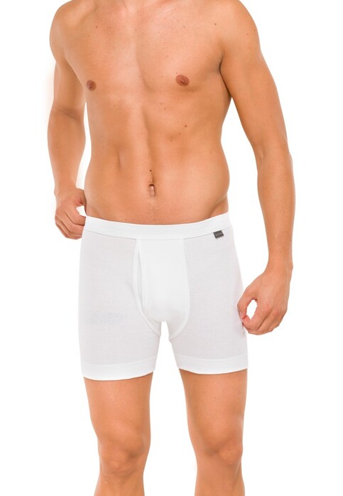 Schiesser Cotton Essentials Doppelripp Shorts Ondermode Wit