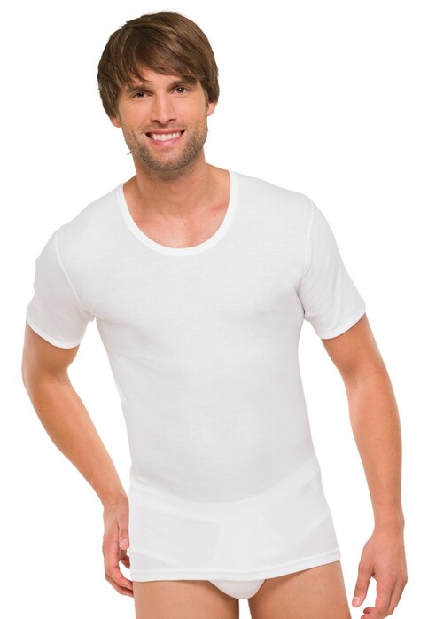 Schiesser Cotton Essentials Doppelripp T-Shirt Ondermode Wit