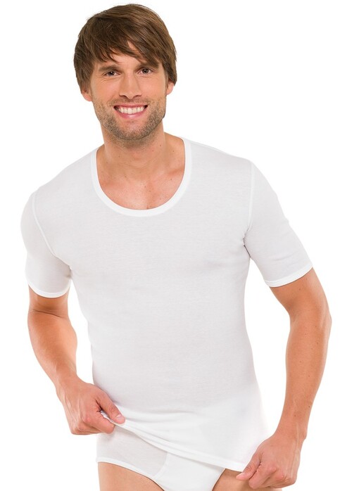 Schiesser Cotton Essentials Feinripp T-Shirt Ondermode Wit