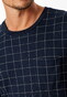 Schiesser Dark Interlock Check Nachtmode Night Blue