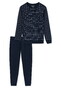 Schiesser Dark Interlock Check Nachtmode Night Blue