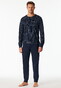 Schiesser Dark Interlock Check Nachtmode Night Blue