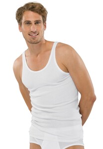 Schiesser Doppelripp Singlet Ondermode Wit