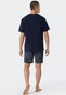 Schiesser Ebony Korte Pyjama Nachtmode Blauw