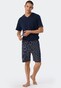 Schiesser Ebony Korte Pyjama Nachtmode Blauw