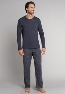Schiesser Ebony Lange Pyjama Nachtmode Antraciet