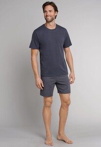 Schiesser Ebony Pyjama Kort Nachtmode Antraciet