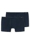 Schiesser Essential Slips Shorts 2Pack Ondermode Donker Blauw
