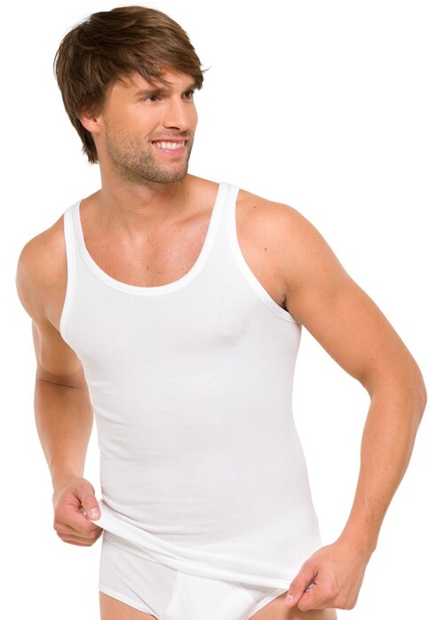 Schiesser Essentials Doppelripp Singlet 2Pack Ondermode Wit